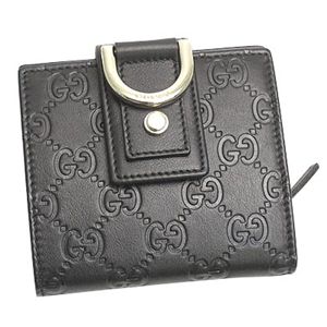 GUCCI(グッチ) Wホック財布 154205 MINI WALLET ブラック/ゴールド