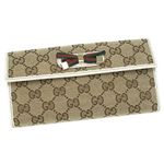 GUCCI(グッチ) 長札財布 167464 WALLET CONTINENTAL ベージュ/ホワイト