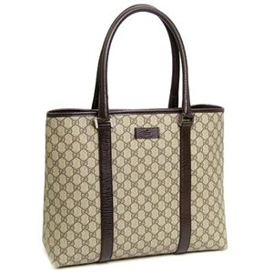 GUCCI(グッチ) トートバッグ 114288 TOTE - DOUBLE SHOULDER ベージュ/ダークブラウン