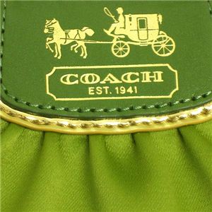 3:Coach(コーチ) ポーチ 42030MINI SIGNATURE ライトグリーン