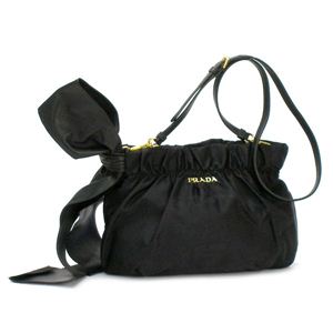 PRADA(プラダ) ショルダーバッグ BT0705 NYLON JACQUARD+NAPPA ブラック