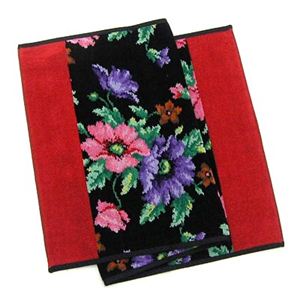 FEILER（フェイラー） タオル POPPIES BLACK RED GUEST TOWEL 37/80