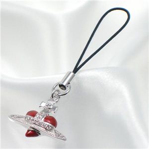 Vivienne Westwood（ヴィヴィアン ウエストウッド） ケイタイストラップ 021965021001 DIAMANTE HEARTPHONE CHARM レッド