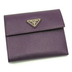 PRADA（プラダ） 三つ折り財布（小銭入れ付） SAFFIANO ORO 1M0170 パープル