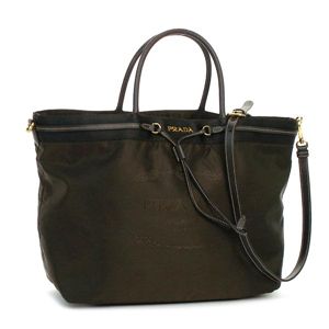 PRADA（プラダ） トートバッグ NYLON JACQUARD BR4184 ダークブラウン