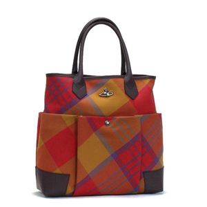 Vivienne Westwood（ヴィヴィアンウエストウッド） トートバッグ SUMMER TARTAN 4896 レッド