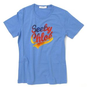 SEE BY CHLOE（シーバイクロエ） Tシャツ 461147 Y17 ブルー 40