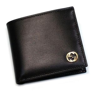 Gucci（グッチ） 二つ折り財布（小銭入れ付） GUILLOCHET 233078 GUILLOCHET 1000 ブラック