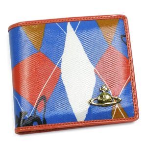 Vivienne Westwood（ヴィヴィアンウエストウッド） 二つ折り財布（小銭入れ付） NEW HARLEQUIN 730 レッド