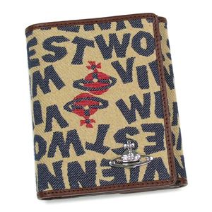 Vivienne Westwood（ヴィヴィアンウエストウッド） Wホック財布 STONEAGE 737 ベージュ