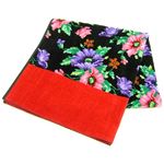 Feiler（フェイラー） タオル 48X78 POPPIES BLACK RED BATH TOWEL