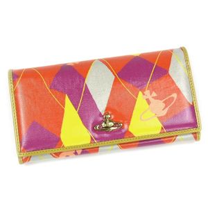 Vivienne Westwood（ヴィヴィアンウエストウッド） 長財布 NEW HARLEQUIN 1032 オレンジ