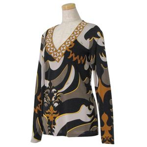 Emilio Pucci（エミリオプッチ） カットソー 97RN10 97641 28 ブラック/ブラウン