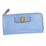 Ferragamo（フェラガモ） 長財布L字ファスナー  22C124 600258 FLEUR BLEUE