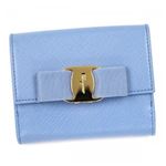 Ferragamo（フェラガモ） Wホック財布 22A926 600237 FLEUR BLEUE