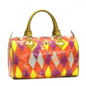 Vivienne Westwood（ヴィヴィアンウエストウッド） ボストンバッグ NEW HARLEQUIN 4608  オレンジ H16（C）×W30×D14