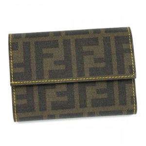 Fendi（フェンディ） 二つ折り財布（小銭入れ付） ZUCCA PU LOGO 8M0026 F0GKM イエロー