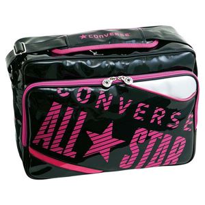 CONVERSE（コンバース） エナメルショルダー（M） C1365053 ブラック×ピンク ク