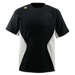 デサント（DESCENTE） ベースボールシャツ （野球） DB114 ブラック×Sホワイト×Sゴールド XA
