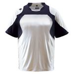 デサント（DESCENTE） ベースボールシャツ （野球） DB115 Sホワイト×Sネイビー×Sネイビー L