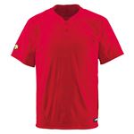 デサント（DESCENTE） ベースボールシャツ（2ボタン） （野球） DB201 レッド O