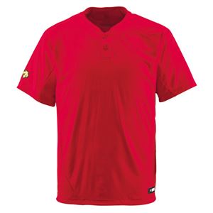 デサント（DESCENTE） ベースボールシャツ（2ボタン） （野球） DB201 レッド S