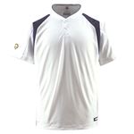 デサント（DESCENTE） ベースボールシャツ（2ボタン） （野球） DB205 Sホワイト×Dネイビー O