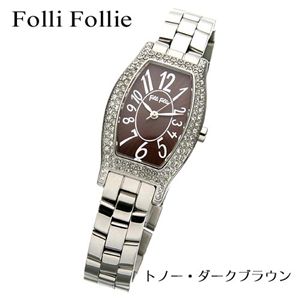 Folli Follie（フォリフォリ） トノーウォッチ WF5T084BPB/トノー・ダークブラウン