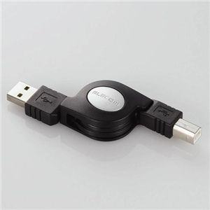 エレコム 巻き取り式USBケーブル USB-RL08B