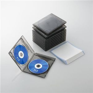 エレコム Blu-rayディスクケース(2枚収納タイプ) CCD-BLU210CBK