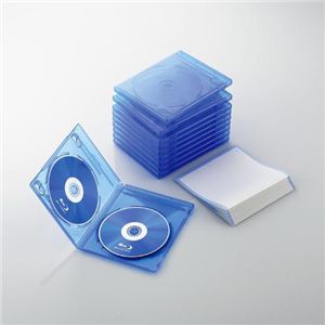 エレコム Blu-rayディスクケース(2枚収納タイプ) CCD-BLU210CBU