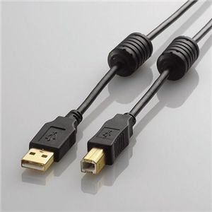 エレコム フェライトコア付きUSB2.0ケーブル U2C-BF50BK