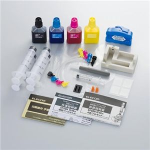 エレコム 詰め替えインク/エプソン/IC46対応/4色セット（3回分) THE-46KIT