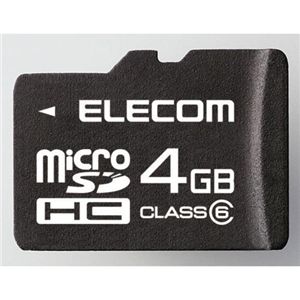 エレコム microSDHCカード/4GB/CLASS6 MF-MRSDH04GC6