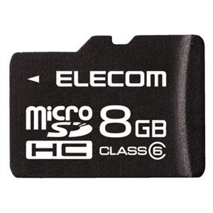 エレコム class6対応 microSDHCメモリーカード MF-NMRSDH08GC6