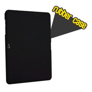 icover GALAXY Tab 10.1pP[X RUBBER ubN AS-GT10RF-BK摜2XV