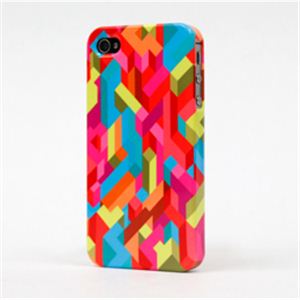 icover iPhone4S^iPhone4pP[X DESIGN GLOSSY p^[1 AS-IP4DEG-PT01摜2XV