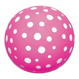 （まとめ）イガラシ 水玉ビーチボール 40cm ピンク BGP-540PK【×10セット】
