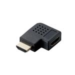 （まとめ）エレコム HDMI L字型アダプタ（タイプA-タイプA） 左向き AD-HDAAB04BK【×5セット】