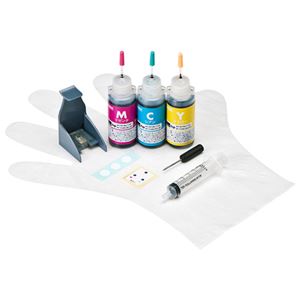 （まとめ）サンワサプライ 詰め替えインクHP61用 INK-H61S30S【×2セット】