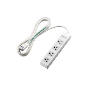 （まとめ）エレコム 3ピンプラグ対応タップ T-T1A-3425WH【×3セット】