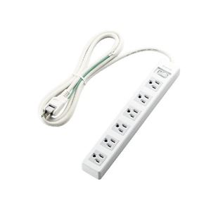 （まとめ）エレコム 一括スイッチ付3ピンプラグ対応タップ T-T3A-3625WH【×2セット】