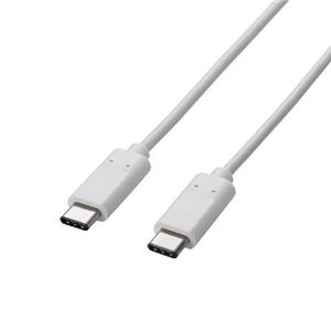 （まとめ）エレコム USB2.0ケーブル（Type-C-TypeC） U2C-APCC20WH【×2セット】