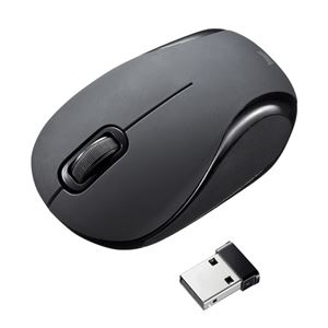 （まとめ）サンワサプライ 静音ワイヤレスブルーLEDマウス MA-WBL36BK【×2セット】