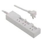 （まとめ）オーム電機 個別スイッチ付 節電タップ 3個口 1m HS-T1387W【×5セット】