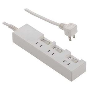 （まとめ）オーム電機 個別スイッチ付 節電タップ 3個口 5m HS-T1390W【×3セット】