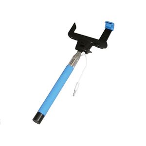 （まとめ）NOVAC スマホ用 有線タイプ かんたん 自撮りぽっど ブルー NV-JB200-U【×2セット】