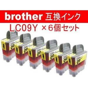 エステー産業株式会社 brother用互換インク 6個セット AS-LC-09Y イエロー