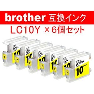 エステー産業株式会社 brother用互換インク 6個セット AS-LC-10Y イエロー