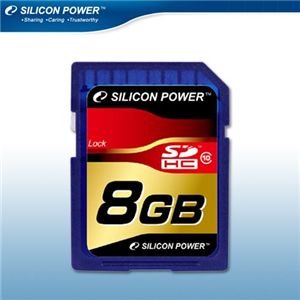 SiliconPower 大容量SDHCメモリーカードClass10【8GB】永久保証付き SP008GBSDH010V10